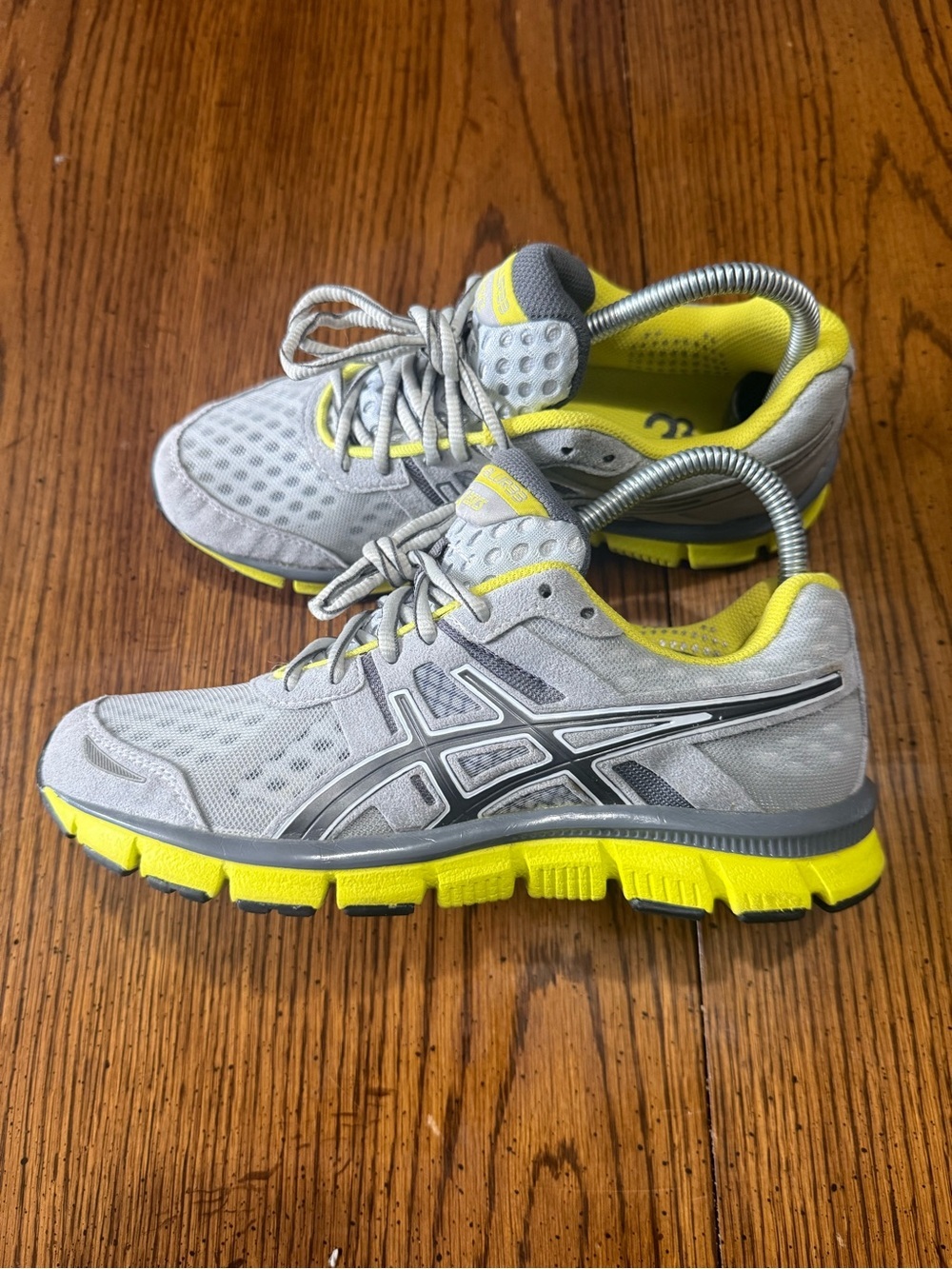 Women’s Asics Gel Blurr 33 Gray and Yellow Running Shoes